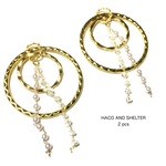 2pcs★hoop chandelier（フープ&ビジューチェーンチャーム）