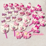 スイーツデコ　粘土パーツ　デコパーツ　うさぎ　シロクマ　苺