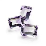 宝石質バイカラーアメジスト　レクタングルファセットカット8×6mm