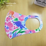 受注製作【夏用ストレッチマスク】花模様 接触冷感生地を使用♪