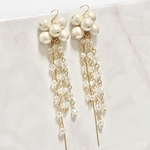 コットンパールシャンデリアピアス
