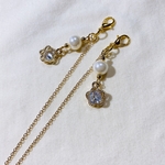 〈 大人用 〉フラワー パール Earring マスクストラップ 마스크스트랩