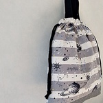 　持ち手付体操服袋巾着　宇宙＆星座 　大きめサイズ約40×35
