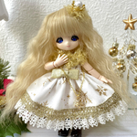 【オビツ11】スノープリンセスなドレスセット【ミニキティ】<ゴールド>