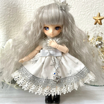 【オビツ11】スノープリンセスなドレスセット【ミニキティ】<シルバー>