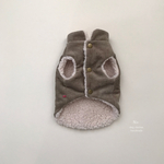 犬服*C & S フレンチコーデュロイ太うねのベスト*カーキ