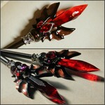 [闇翼の魔血槍]えりか様専用✨ オリジナル原型 悪魔の槍簪😈大粒スワロフスキー使用