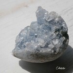 天然石 約142g約57mmセレスタイト(マダガスカル産)たまご型半球原石結晶ぎっしり天青石サックスブルー鉱物テラリウム鉱石インテリア素材[ce-201209-01]