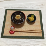 ミニチュア⭐︎丸餅ぜんざいとお漬物⭐︎ブライス  リカちゃん シルバニア ⭐︎ワチコ⭐︎watico