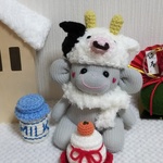 ソックモンキー　牛くん帽もん（ミルク付き）