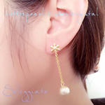 【ロングタイプ】再販10♡雪の結晶×コットンパール