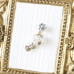 [ﾏｽｸﾋﾟｱｽ]すずらんビジューとパールのマスクピアス