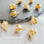 花　フラワー　フラワーキャップ　チャーム　パーツ　ゴールド　キャップ