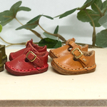 革細工  ストラップシューズ　一足　miniature boots.