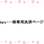 ayu･･･様専用決済ページ