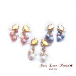 猫 ピアス  ねことパールの  ピアス  Cat's Love Potion
