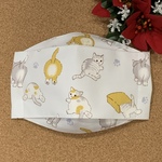 【送料無料】大人用立体折り上げマスク　猫ちゃんのオシリ♪グレー