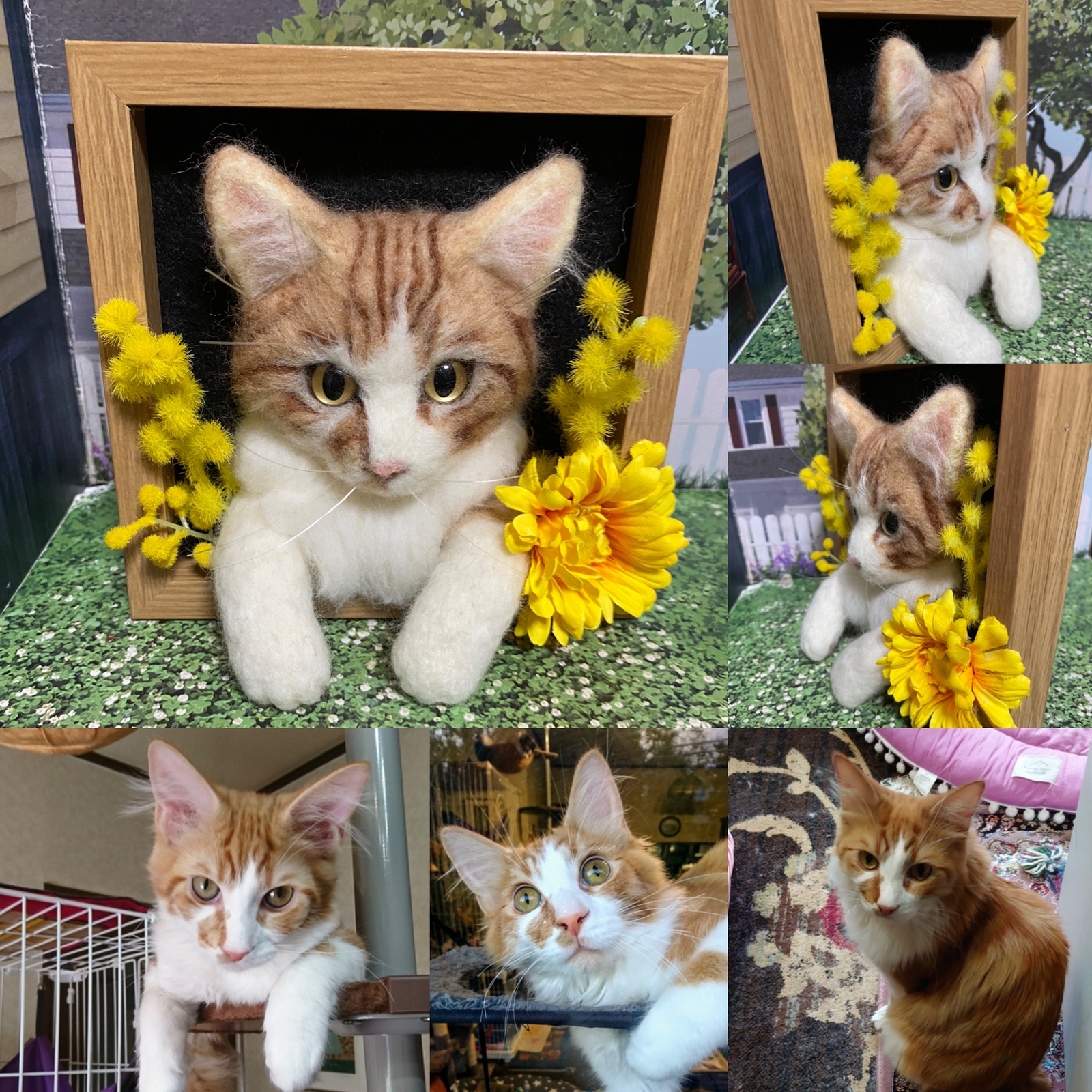 白黒猫」手描き作品 オーダー額付 絵画 水墨画 | 和味文化研究所