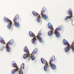 【10個   パープル】3D  蝶  立体 バタフライネイルアートやレジンに アクリル製