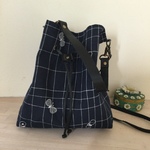 ミナペルホネン  ちょうちょ　皮ベルト　きんちゃくバッグ