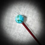 新作♥グリーン系紫陽花の玉かんざし(頭飾り無しタイプ)
