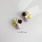 ヴィンテージイエロービジュー ピアス