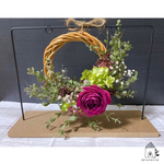 バラとユーカリのミニリーススタンド