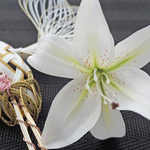 ☆t様専用☆ 髪飾り　鶴・百合・芍薬　結婚式☆ウェディング☆成人式 ヘッドドレス☆ヘアアクセサリー☆ヘアパーツ　和装・振袖・着物 