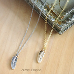 《再販》Wフェザーネックレス(GD/SV)