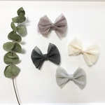 C&S チュールのリボンヘアクリップ 