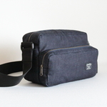 受注製作　13オンスナチュラルスラブデニム生地　ダブルショルダーバッグ♪　Fm2 Lab.