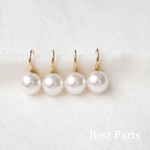 6pcs 2wayフックピアス イヤーカフ パール ゴールド