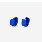 10mm/4mm 小さいフープピアス 金属アレルギー 316L ブルー