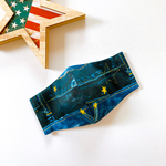 【hrk0506様オーダー品】 蒸れない！デニム柄マスク｜高島ちぢみ｜キッズ立体マスク