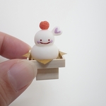 ✨新作✨三宝(飾り台)付きの鏡もち　鏡餅うさぎ　みたいな　うみてっての鏡餅　ミニチュア