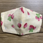 いちごとドット柄キッズ立体ガーゼマスク★