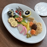 送料無料ミニチュアお節プレート楕円