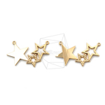CNT-190-G【2個入り】トリプルスターペンダント,Triple Star Pendant