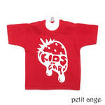 KIDS IN CAR(キッズインカー) ミニTシャツセーフティーサイン (いちごのチョコレートフォンデュ：レッド×ホワイト)