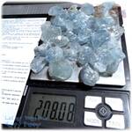 📜 200g ほぐし済み マダガスカル産 セレスタイト 結晶粒 さざれ石（別名：天青石 celestite） No.4225