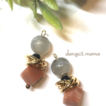 3点限定☆300円☆3連リング☆四角ピンクのピアス/イヤリング