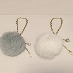 ラビットファー(8cm)のバッグチャーム