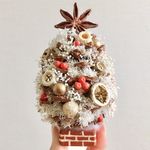 《再販×2》松ぼっくりのクリスマスツリー〈白〉