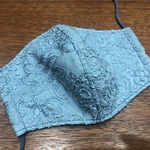花柄レース刺繍マスク　