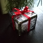 ステンドグラスのプレゼント箱