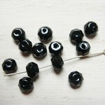 オニキスボタンカット6×4mm 20P