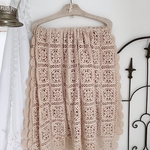 アンナさま専用〇cotton〇レーシーブランケット〇ナチュラル
