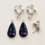 雫ピアス03/三日月と三ツ星