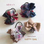 ［送料無料］大人可愛いチェックのヘアアクセサリー4点セット！　happybag♡