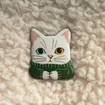 七宝焼・セーターを着たこねこ（白）